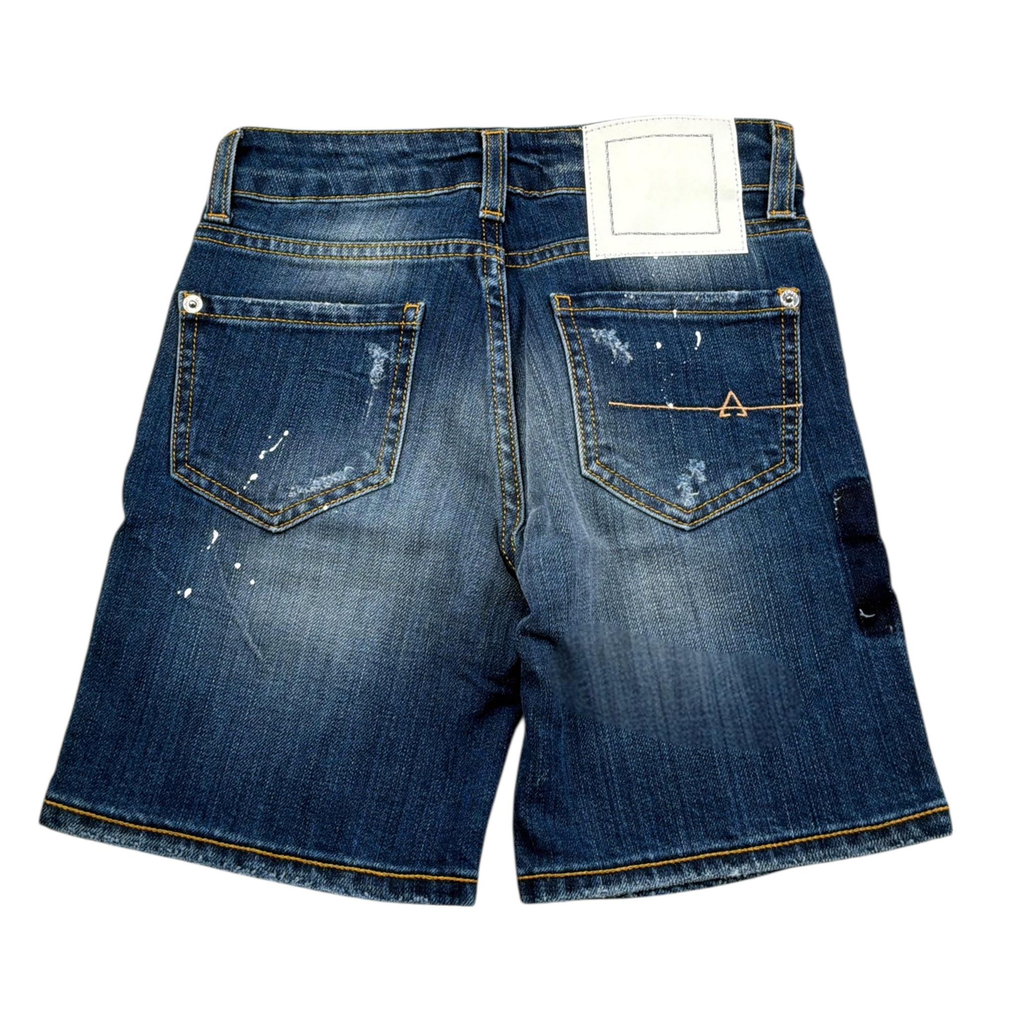 Madd Bermuda In Denim tinta unita Blu per Bambino MAB2009 BLU MADD 