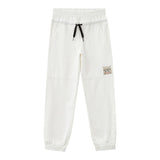 N°21 Pantalone Modello Tuta Tinta Unita Con Elastico In Vita  Bianco Per Bambino