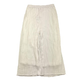 Please Pantalone Tinta Unita Modello Palazzo Bianco per Bambina
