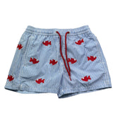 Saint Barth Costume Tinta Unita Modello Boxer con Stampa per Bambino 00603L AZZURRO SAINT BARTH 