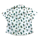 Moschino Camicia Tinta Unita Con Stampa Orsi E Cactus Panna Per Neonato