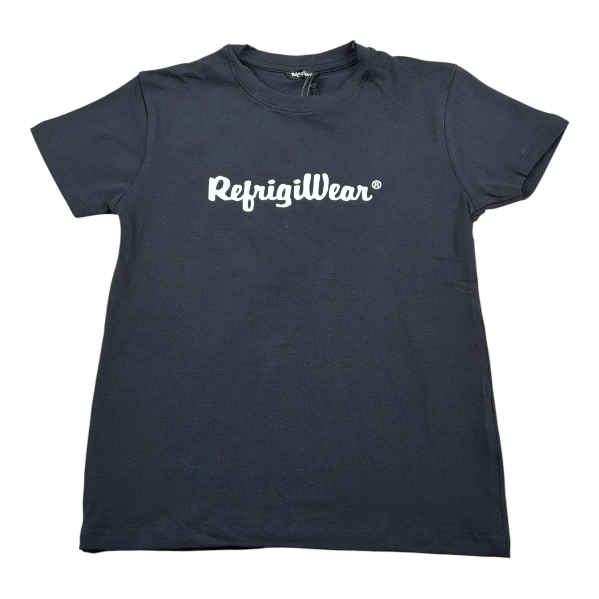 Refrigiwear T-Shirt Girocollo Tinta Unita Constampa per Bambino RW376 BLU REFRIGIWEAR 