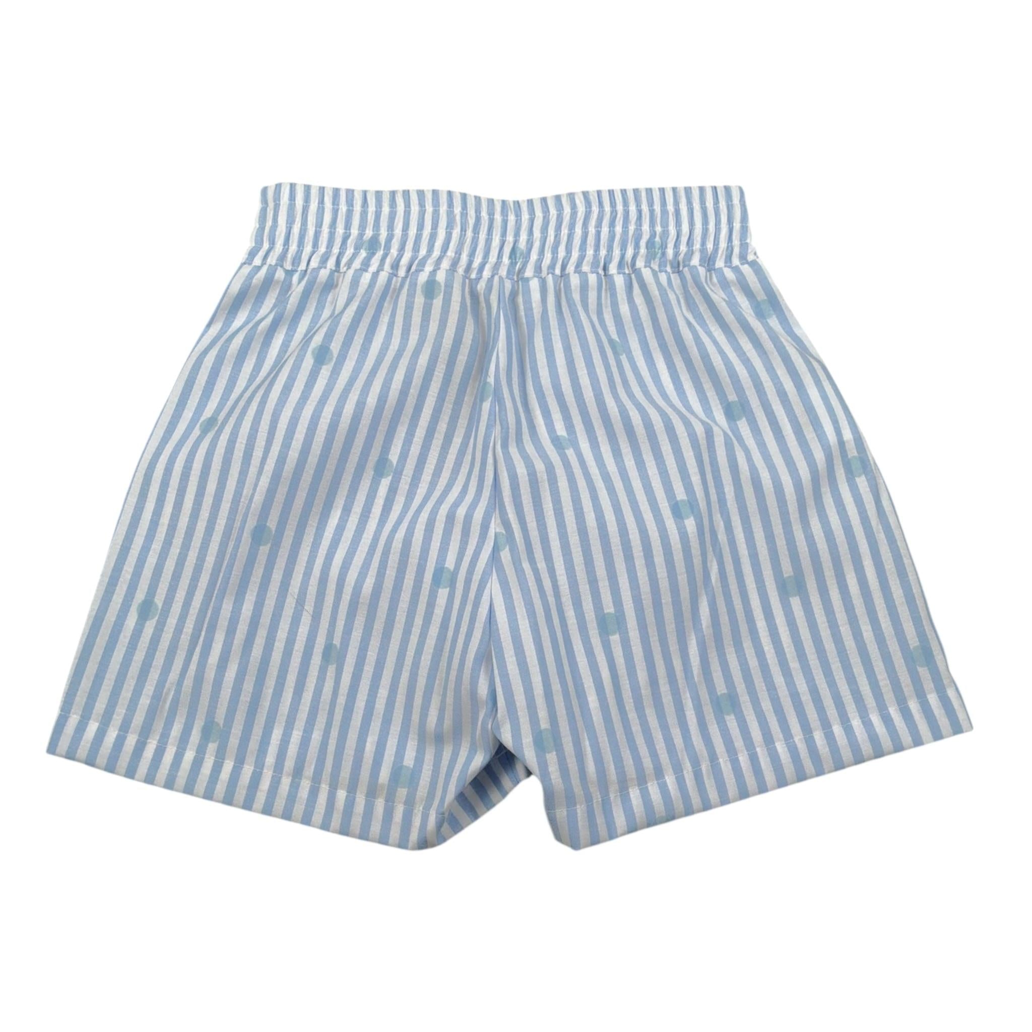 Gaelle Short tinta unita con Elastico In Vita E Fantasia A Righe Bianco/Azzurro per Bambina 2746S00540 BIANCO/AZZURRO GAELLE 