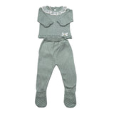 Paz Rodriguez Completo 2 Pezzi Maglia-Ghettina Tinta Unita per Neonata 00342150 VERDE PAZ RODRIGUEZ 