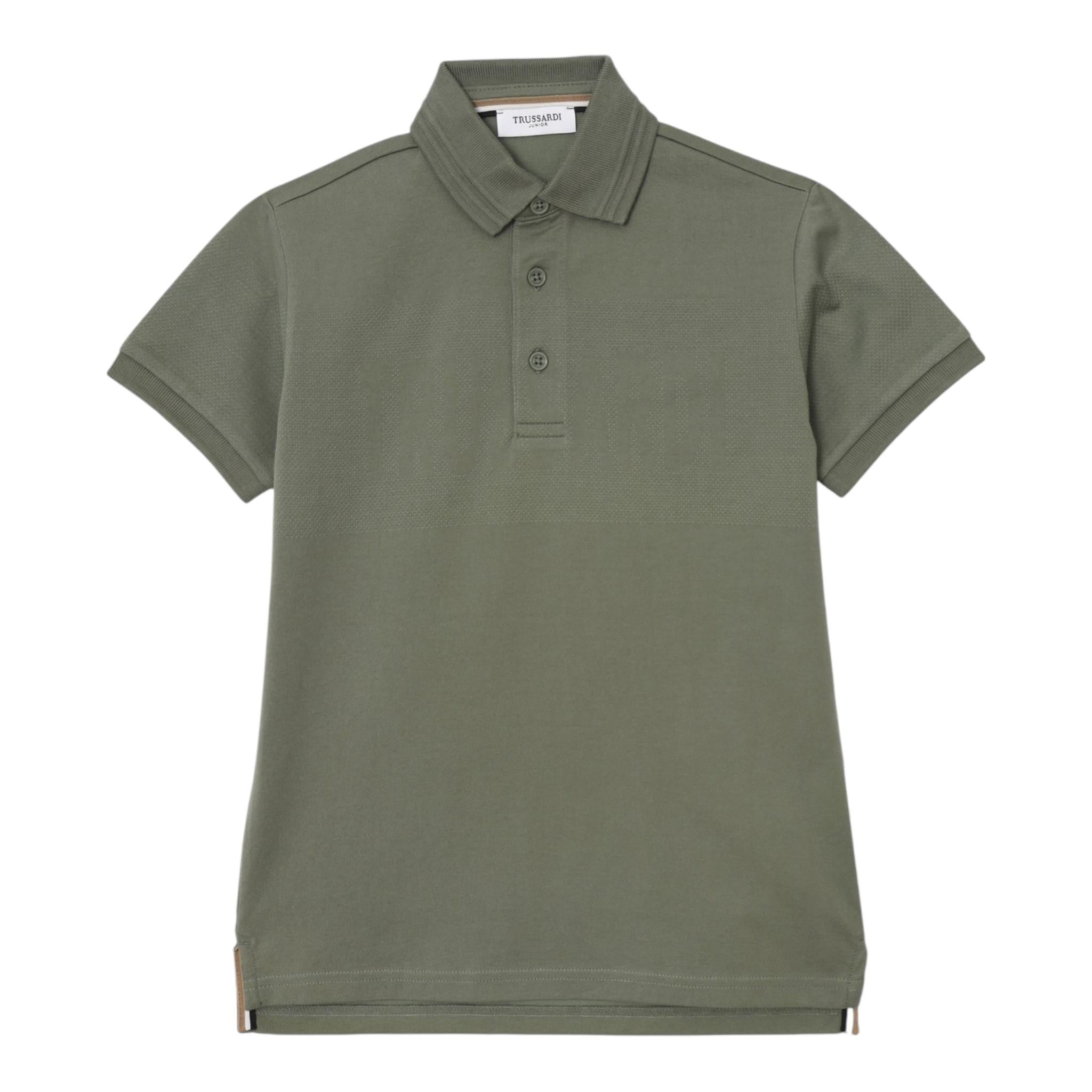 Trussardi Polo Mezza Manica Tinta Unita per Bambino TBP25128PO VERDE TRUSSARDI 
