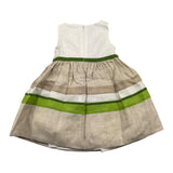Helle Farben Tricolor Kleid mit weißer Schleife für Mädchen