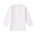 MINI BANDA shirt girocollo tinta unita con stampa Bianco per Neonato 38650 BIANCO MINI BANDA 