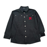 John Richmond Camicia Tinta Unita con Bottoni E Logo per Bambino RBP26212CA NERO JOHN RICHMOND 