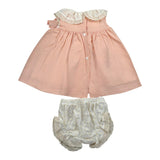 Valentina Bebes Set Abito-Coulotte Tinta Unita per Neonata LOVE12 ROSA VALENTINA BEBES 