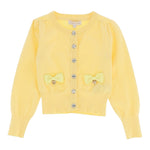 Angel'S Face Cardigan Tinta Unita con Fiocchi per Bambina NICOLETTE GIALLO ANGEL'S FACE 