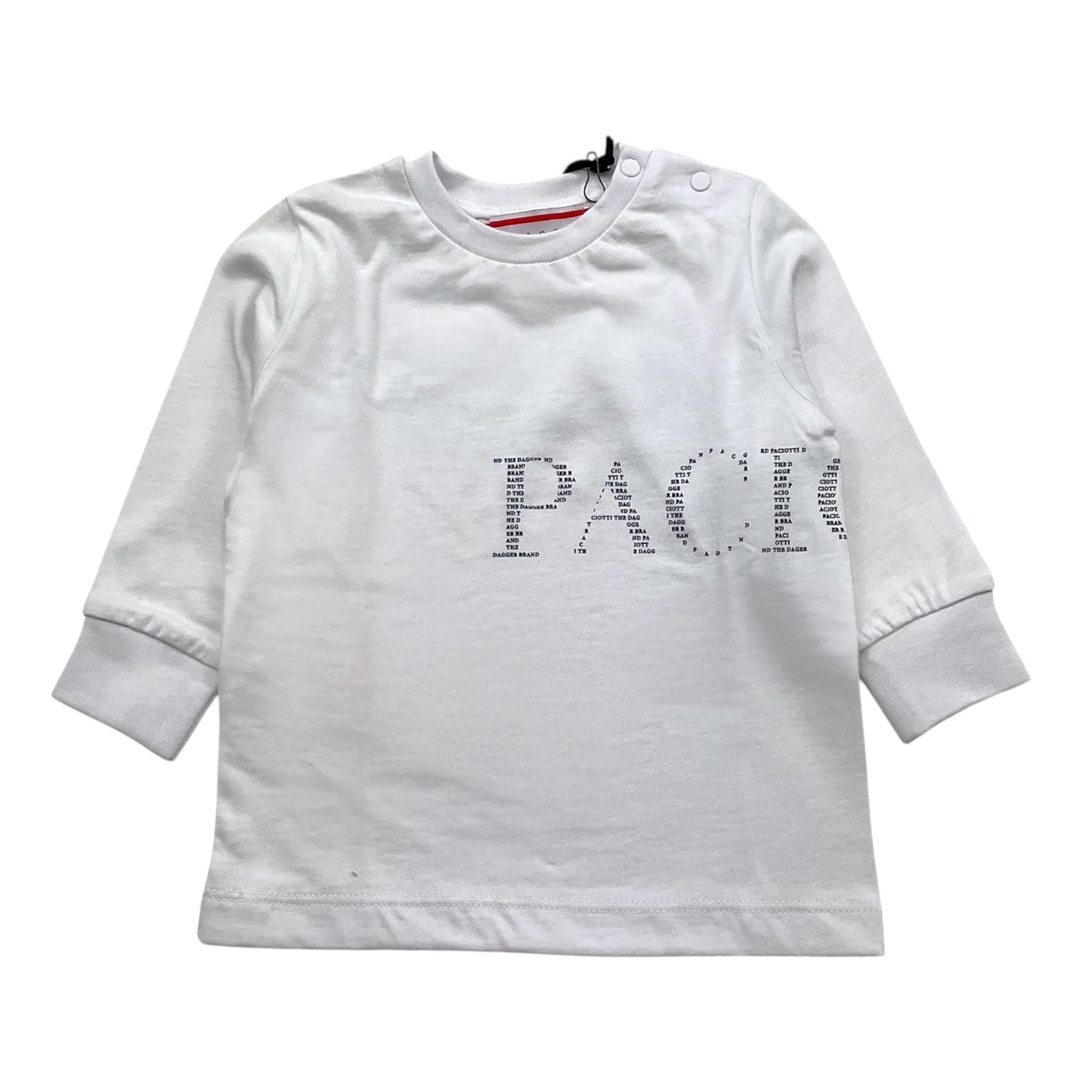 CESARE PACIOTTI shirt girocollo tinta unita con stampa Bianco per Neonato TSP5375B BIANCO CESARE PACIOTTI 