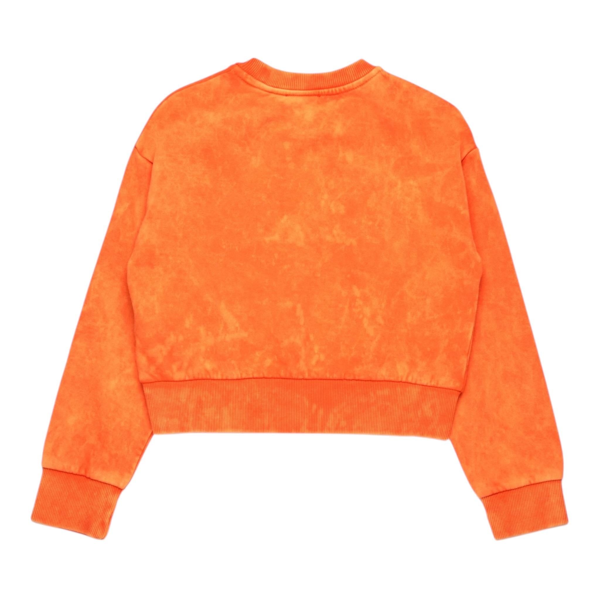 Diesel Felpa Chiusa Girocollo Tinta Unita con Logo per Bambina J02256 ARANCIONE DIESEL 