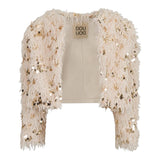 Dou Dou Coprispalle Tinta Unita con Paillettes per Bambina DQ2A44 ORO DOU DOU 