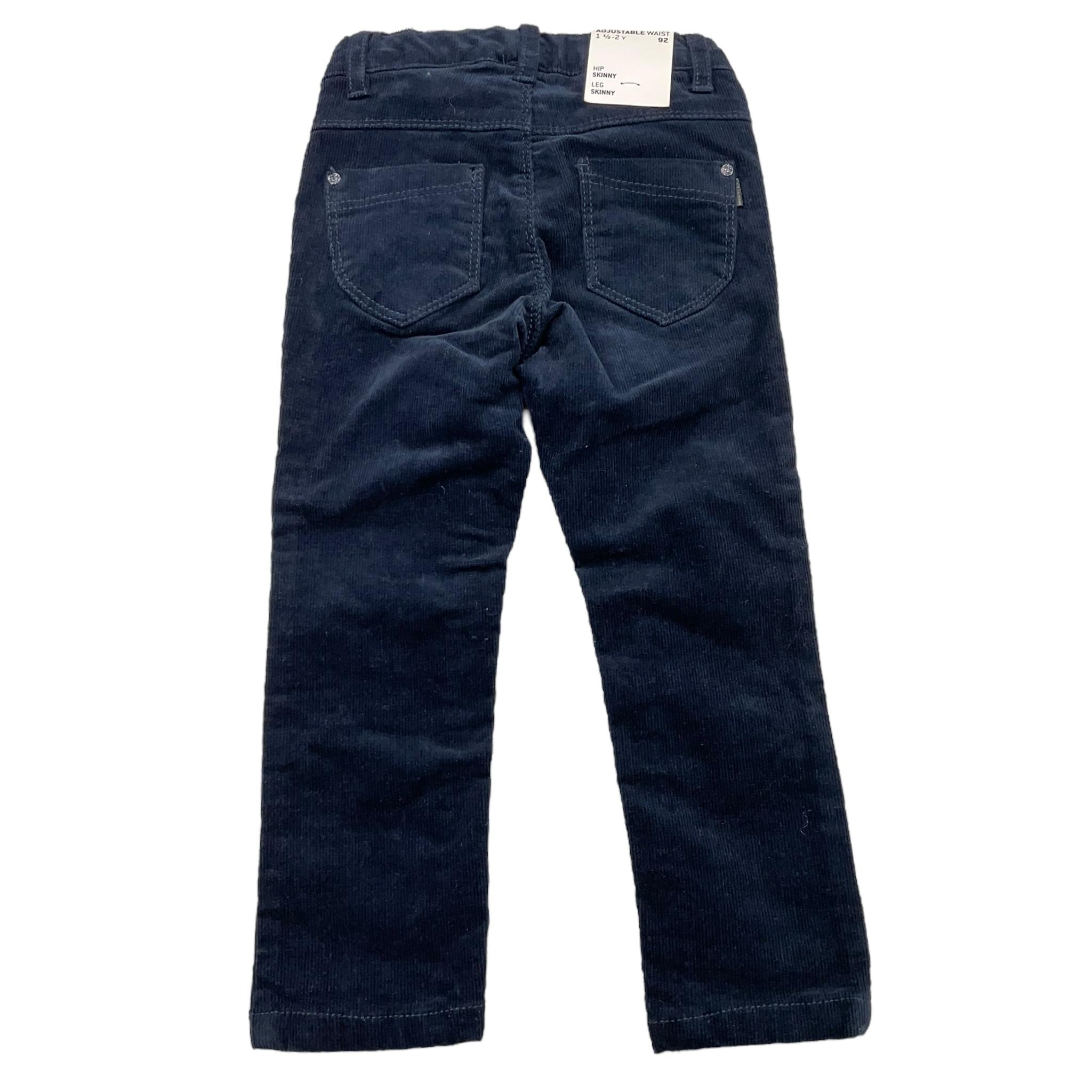 NAME.IT pantalone tinta unita in camoscio Blu per Neonato 13167413 BLU NAME.IT 