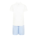 Trussardi Completo 2 Pezzi Bicolore Camicia-Bermuda Bianco/Azzurro per Bambino TBP25013CLX BIANCO/AZZURRO TRUSSARDI 