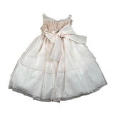 La Stupenderia Abito Cerimonia Giromanica Tinta Unita con Fiocco per Bambina CJAB96X BIANCO LA STUPENDERIA 