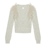 TWINSET maglia girocollo tinta unita con tulle Grigio per Bambina 242GJ3080X GRIGIO TWINSET 