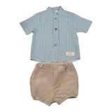 Valentina Bebes Completo 2 Pezzi Camicia-Bermuda per Neonato LOVE4 BEIGE VALENTINA BEBES 