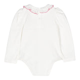 Monnalisa Body Tinta Unita con Colletto per Neonata 37D300 BIANCO MONNALISA 