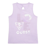 Guess Canotta Tinta Unita con Paillettes per Bambina J4GI15K6YW3 LILLA GUESS 