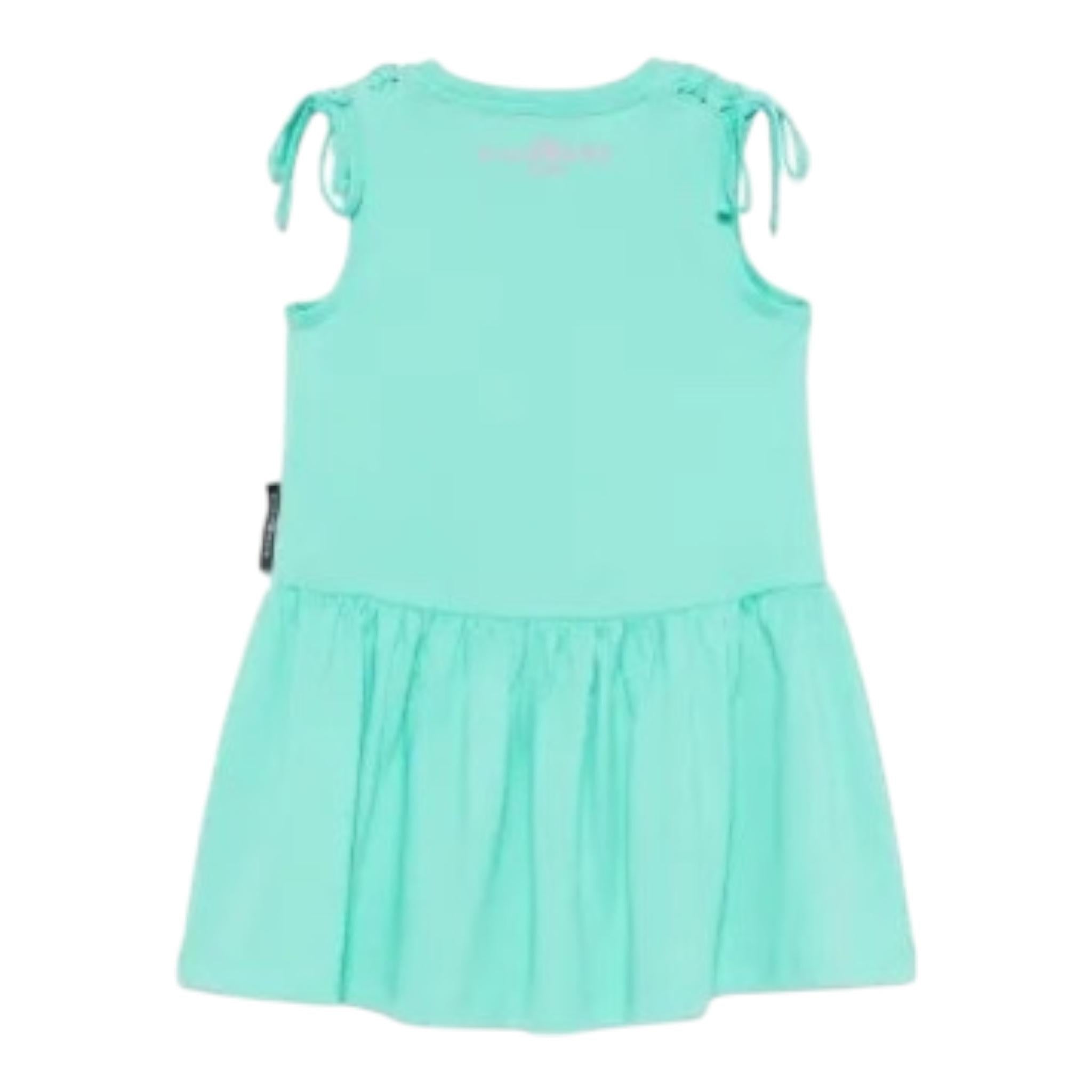John Richmond Abito Tinta Unita con Logo Girocollo per Bambina RGP25008VE VERDE ACQUA JOHN RICHMOND 