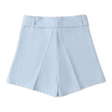 Sarabanda Short Tinta Unita con Cintura per Bambina 0B533 AZZURRO SARABANDA 