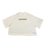 Missoni T-Shirt Girocollo Tinta Unita con Stampa per Bambina MV8B21 BIANCO MISSONI 