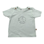 Bamboom+Babies T-Shirt Girocollo Tinta Unita con Logo per Neonato 824 VERDE ACQUA BAMBOOM+BABIES 