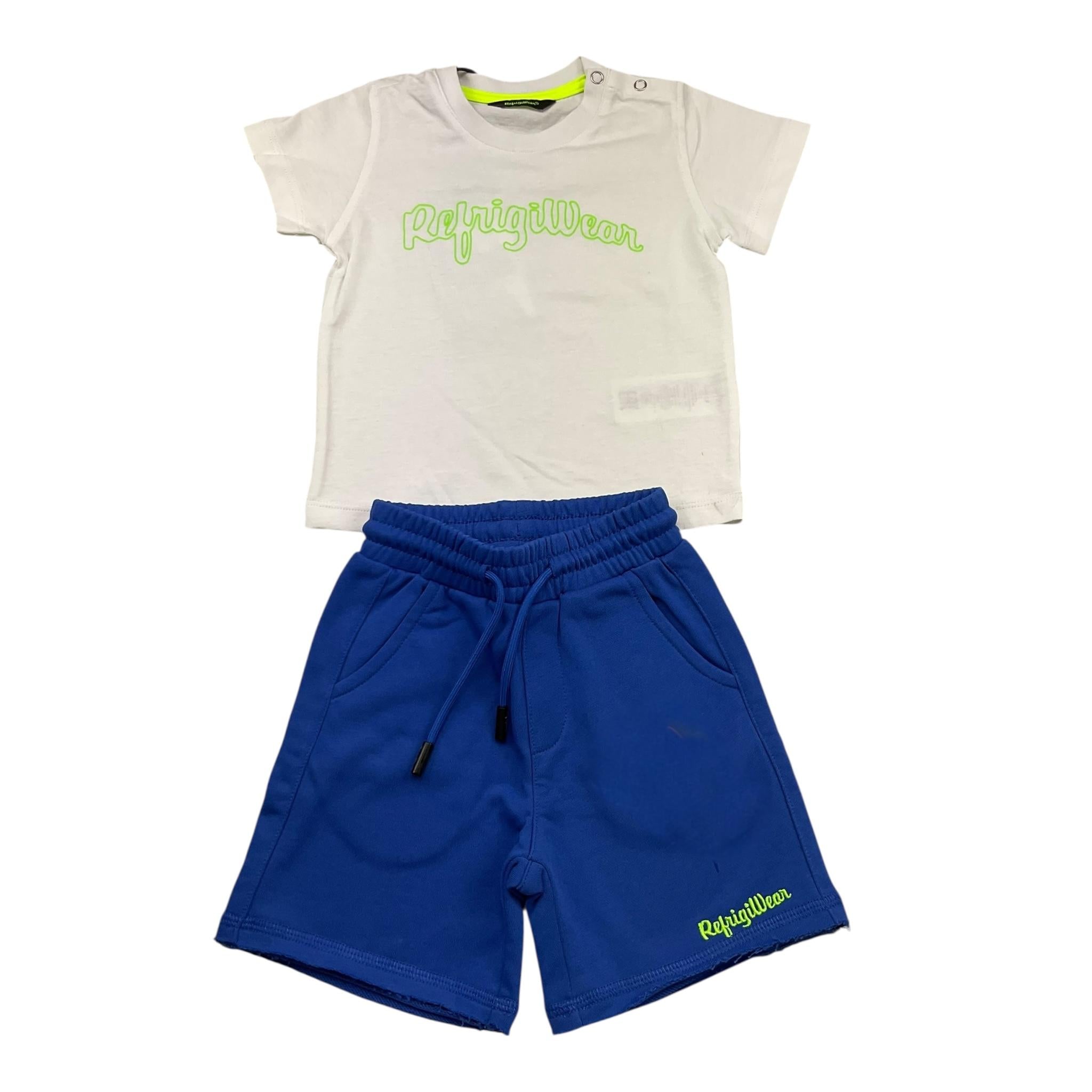 Refrigiwear Completo 2 Pezzi T-Shirt-Bermuda per Neonato 207DRMNS25 BIANCO/BLU REFRIGIWEAR 
