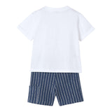 Mayoral Completo 3 Pezzi T-Shirt-Bermuda per Neonato 3603N BIANCO/BLU MAYORAL 