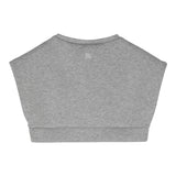 Dou Dou Sweatshirt Halbarm Einfarbig mit Kontrastdruck Grau für Mädchen