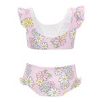 Monnalisa Costume 2 Pezzi Fascia-Slip Tinta Unita con Stampa per Neonata 39E047 ROSA MONNALISA 