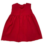 Le Bebe Abito Giromanica Tinta Unita con Fiocco per Neonata LBG0916 ROSSO LE BEBE 