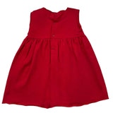 Le Bebe Abito Giromanica Tinta Unita con Fiocco per Neonata LBG0916 ROSSO LE BEBE 