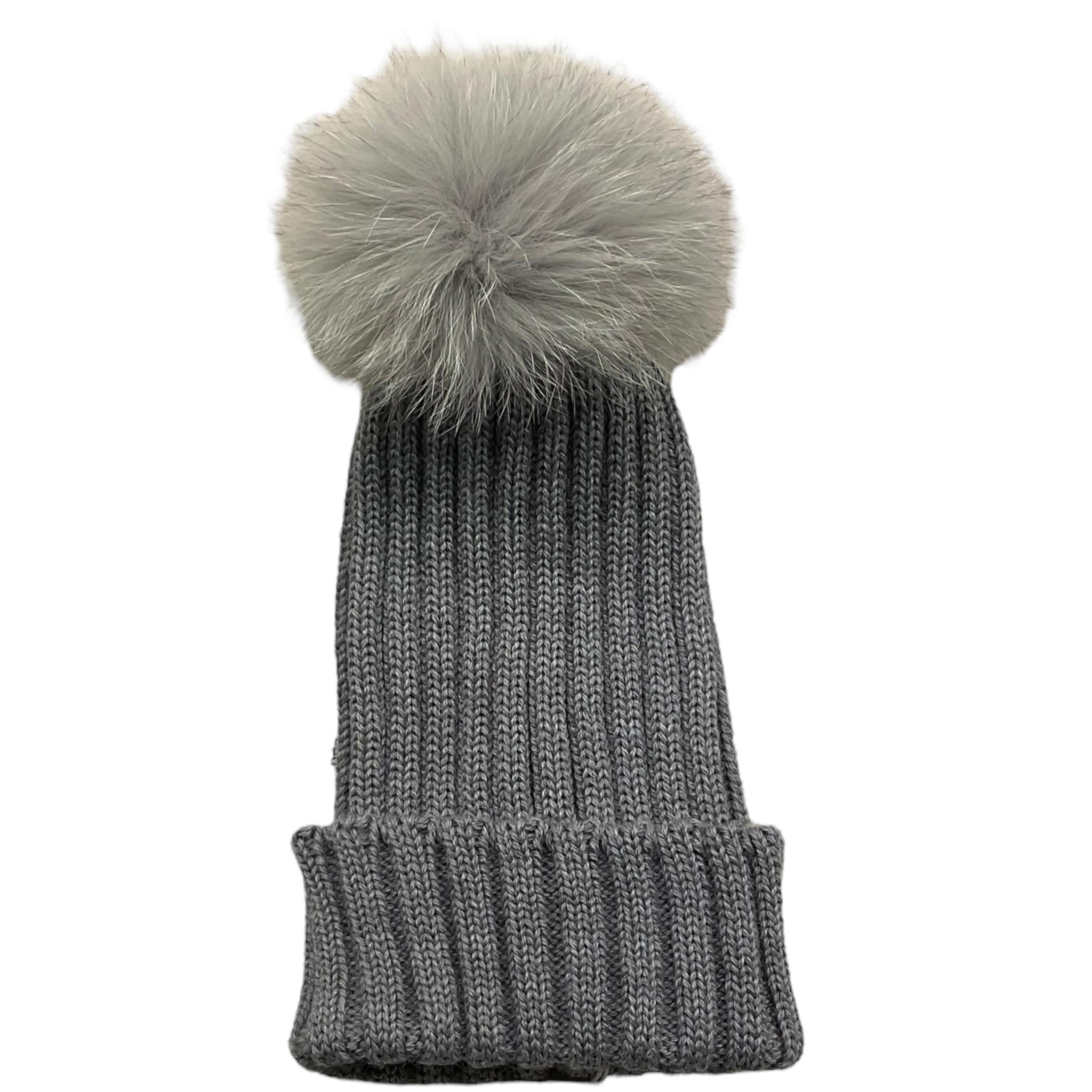 BABY LORD cappello tinta unita con pon pon Grigio per Bambina 628 GRIGIO BABY LORD 