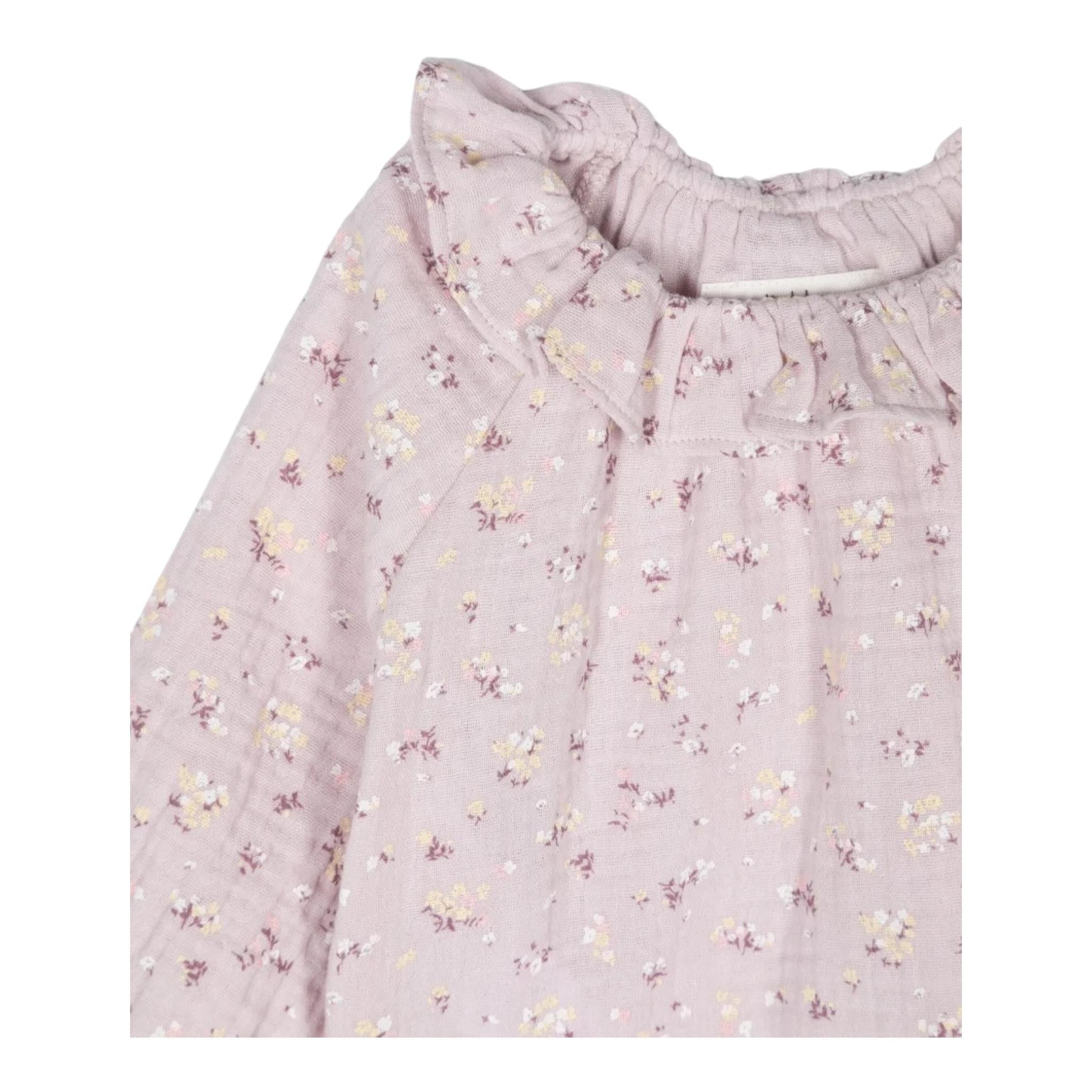 TEDDY E MINOU camicia manical unga tinta unita fantaisa floreale Rosa per Neonata I24CI004C4126 ROSA TEDDY E MINOU 