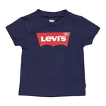 Levi'S T-Shirt Girocollo Tinta Unita con Logo per Neonato 6E8157X BLU LEVI'S 
