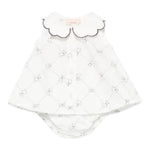 Elisabetta Franchi Completo 2 Pezzi Camicia-Coulotte Tubta Unita con Stampa per Neonata ENCD096X BIANCO ELISABETTA FRANCHI 