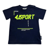 Cesare Paciotti T-Shirt Gitocollo Tinta Unita con Stampa per Neonato TSP1113 BLU CESARE PACIOTTI 