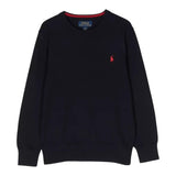 Ralph Lauren Maglia Girocollo Tinta Unita con Stampa per Bambino 321799887031 BLU RALPH LAUREN 