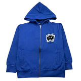 NEVER TOO felpa con zip e cappucci tinta unita con ricami Blu per Bambino NT2078R BLU NEVER TOO 
