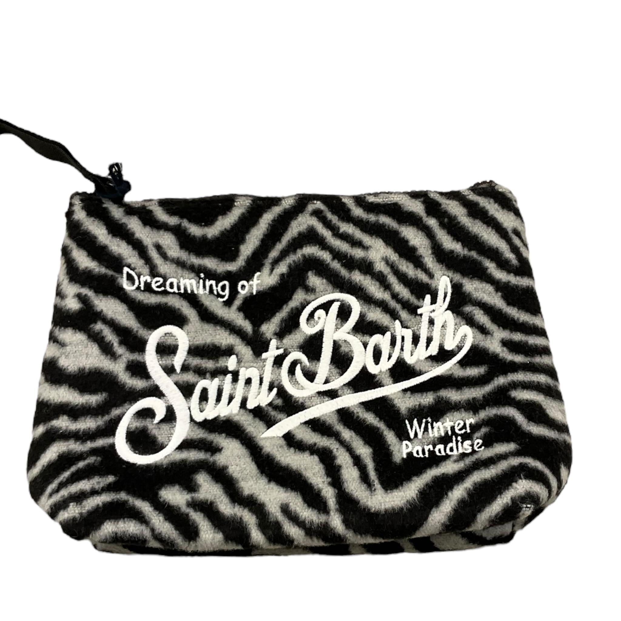 SAINT BARTH borsello fantasia zebrata Bianco/nero per Bambina FELT BIANCO/NERO SAINT BARTH 
