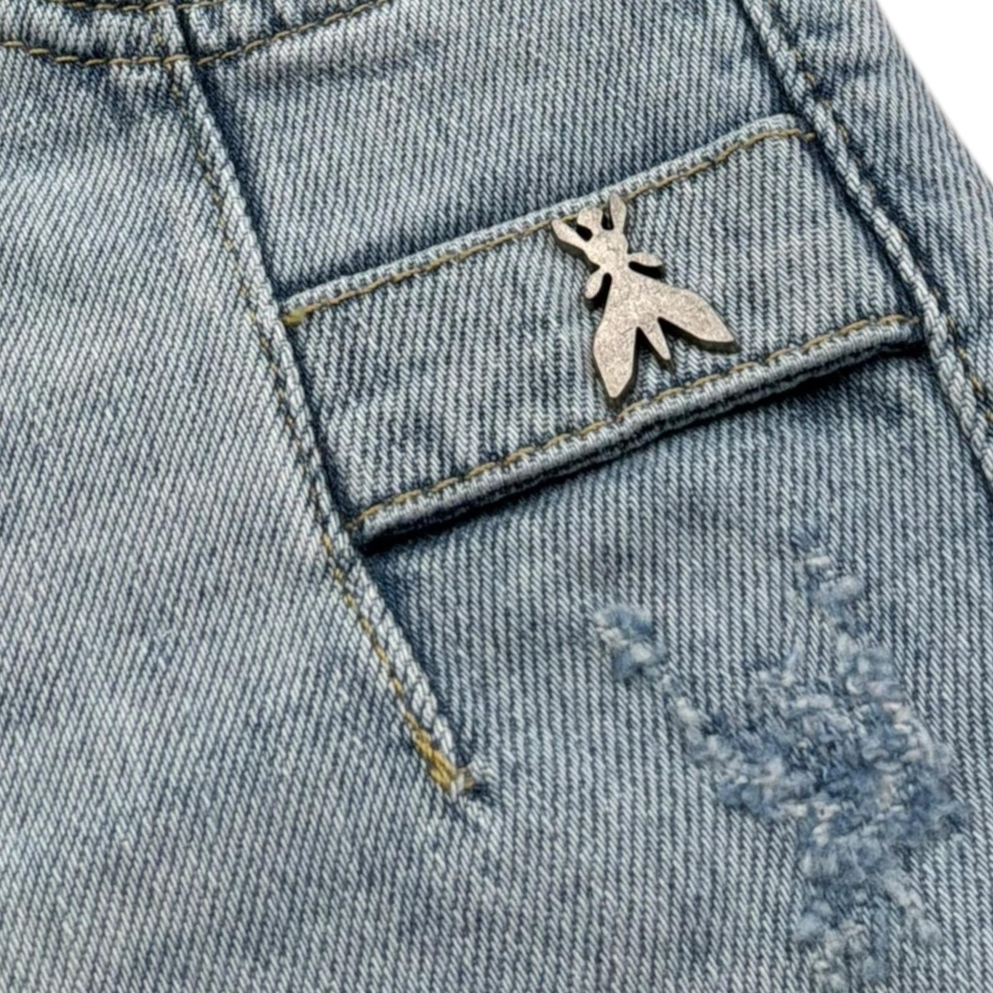 Patrizia Pepe Short In Denim Tinta Unita con Logo per Bambina 7P0377 AZZURRO PATRIZIA PEPE 