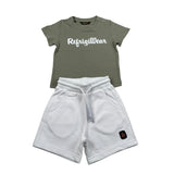 Refrigiwear Completo 2 Pezzi T-Shirt-Bermuda per Neonato 211DRMNS25 VERDE/BIANCO REFRIGIWEAR 