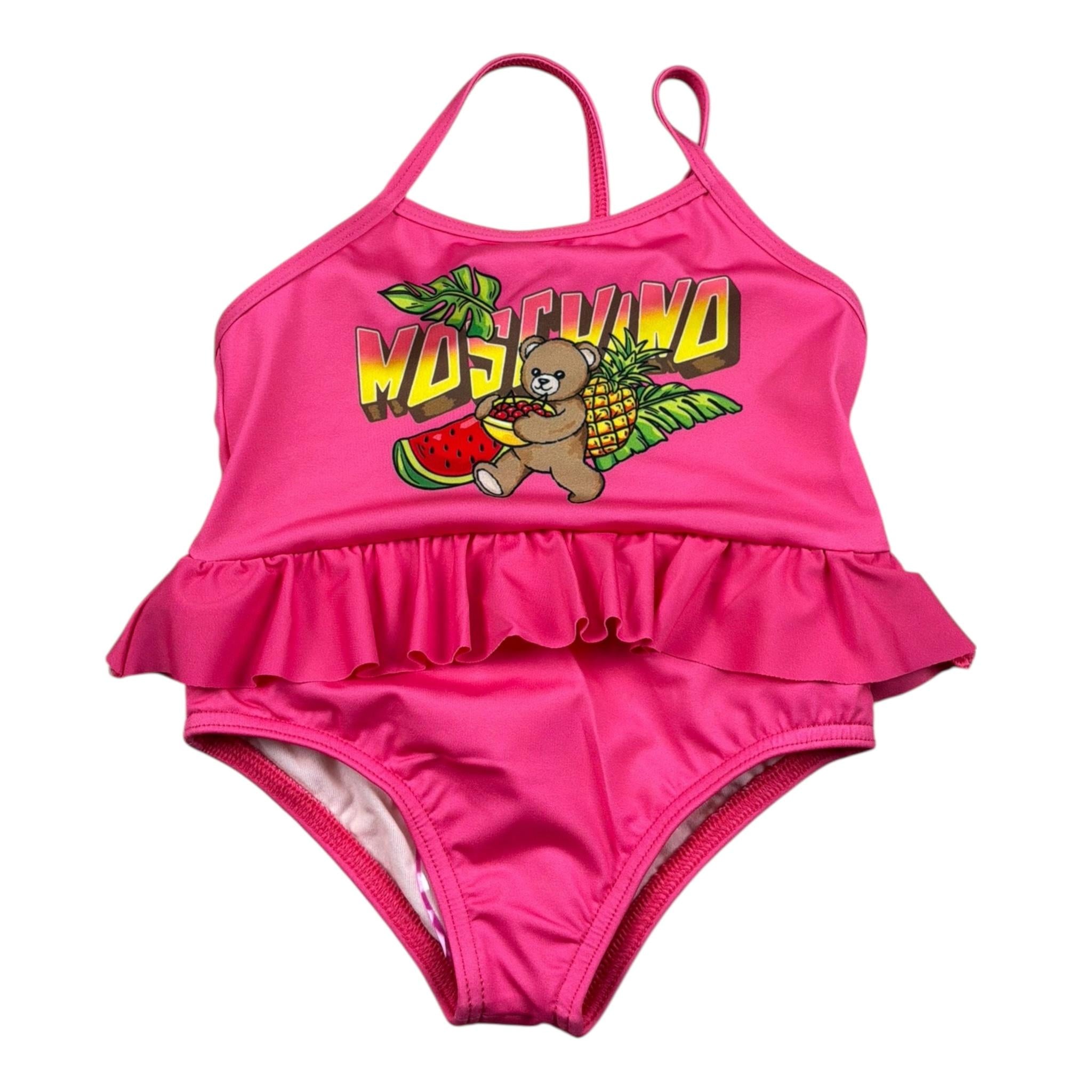 Moschino Costume Intero Tinta Unita con Stampa per Neonata MDL00U FUXIA MOSCHINO 
