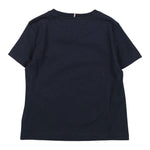 Tommy Hilfiger T-Shirt Girocollo Tinta Unita con Stampa per Bambina KG0KG07715 BLU TOMMY HILFIGER 