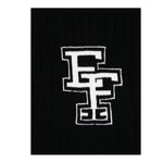 ELISABETTA FRANCHI coperta tinta unita con logo Nero per Neonata ENCO063 NERO ELISABETTA FRANCHI 