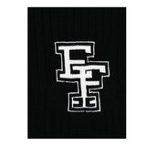 ELISABETTA FRANCHI coperta tinta unita con logo Nero per Neonata ENCO063 NERO ELISABETTA FRANCHI 