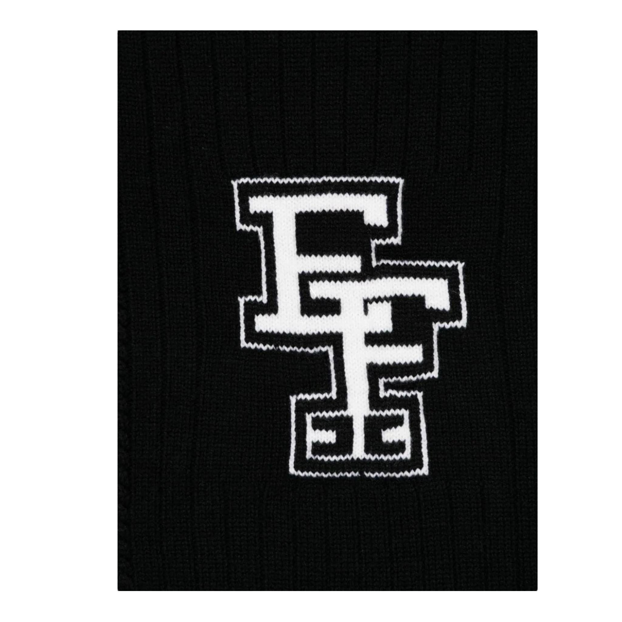 ELISABETTA FRANCHI coperta tinta unita con logo Nero per Neonata ENCO063 NERO ELISABETTA FRANCHI 