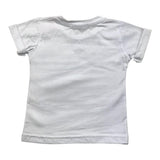 Emanuel Pris T-Shirt Girocollo Tinta Unita Con Stampa Bianco Per Neonato